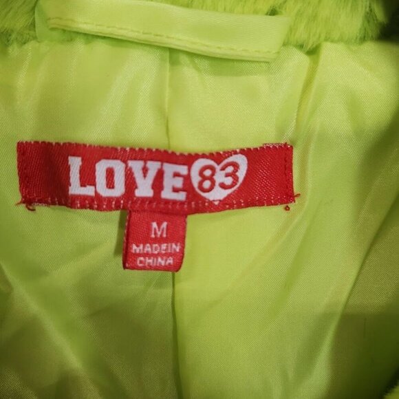 Love83‎ Faux Fur Jacket in Lim Green - Size Medium - Picture 7 of 9
